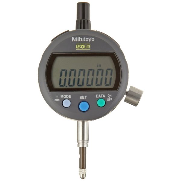 Mitutoyo 543-395B, Low Force IDC Digimatic Indicator, Resolution .00005"/.0001"/.0005"/0.001mm/0.01mm Range .5"/12.7mm, 8mm Stem, Flat Back Force 0.4N-0.7N