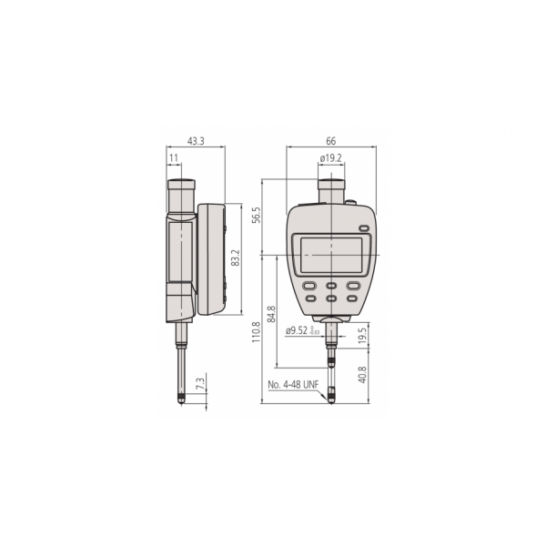 Mitutoyo Series IDF ABS Digimatic model Accuracy:0.003mm Meas. Force:1.8N 543-554E