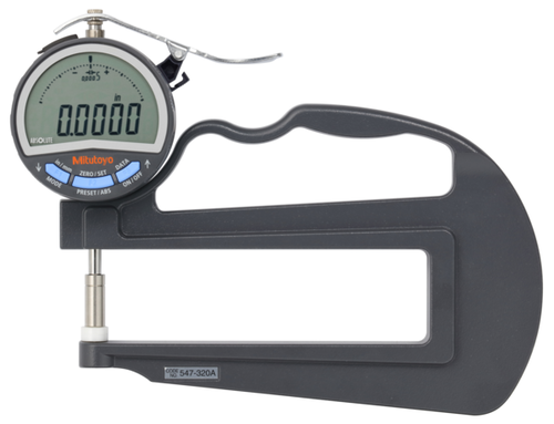 Digital Thickness Gauge, Deep Throat Inch/Metric, 0-0,4", 0,0005" 547-320A