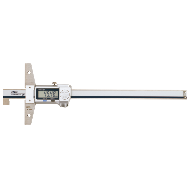 Mitutoyo Digital ABS Depth Caliper IP67, Hook Type Inch/Metric, 0-6"/0-150mm 571-264-20
