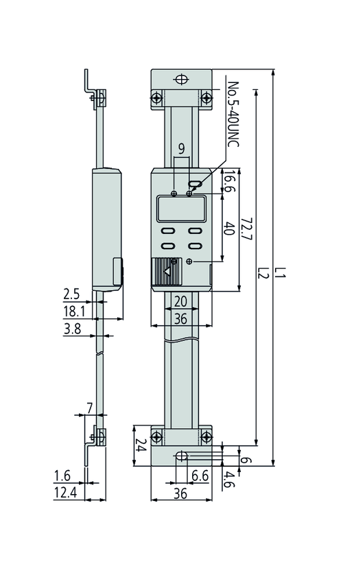 Mitutoyo ABS Digimatic Scale Unit 100 mm, Vertical 572-570