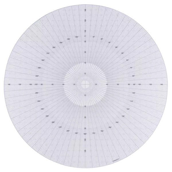 Computer Overlay Protractor 63AAA551 Protractor chart ø 300 mm Overlay chart for measuring project