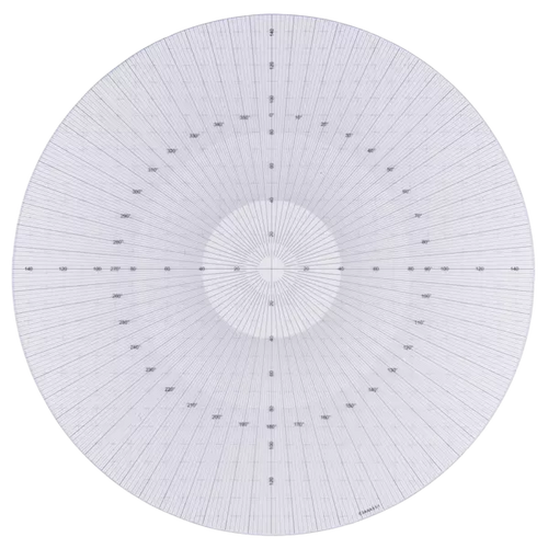 63AAA551 Protractor chart ø 300 mm Overlay chart for measuring projector