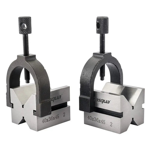 8101-0010 V-BLOCK & CLAMP SET Clamping Range: 6-32 H: 40 W: 45 L: 70