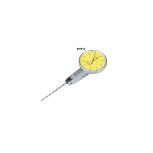 Mahr Large Travel Test Indicators 4306250, Graduation: 0.01mm, Model: 800SR, Range: 1.6mm, Type: Stylus 14.5mm, Face 38mm, Force .15N
