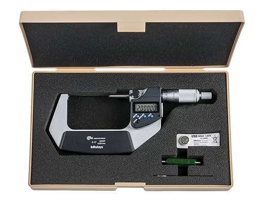 Mitutoyo Digital Tube Micrometer, Spherical Anvil Inch/Metric,50-75mm/ 2-3", IP65 395-353-30