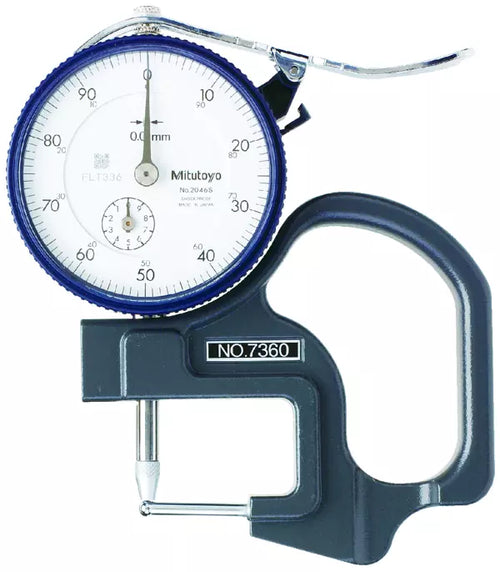 Mitutoyo Dial Indicator  Tube Thickness Gauge, 0-10mm 7360A
