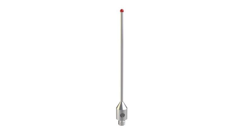 PART NO: 801-1R CMM Replacement Stylus M2 Thds, 30.0mm Range Length, Ø1.0mm Ruby Ball on Ø.79mm Carbide Stem X 25.0mm E.W.L.