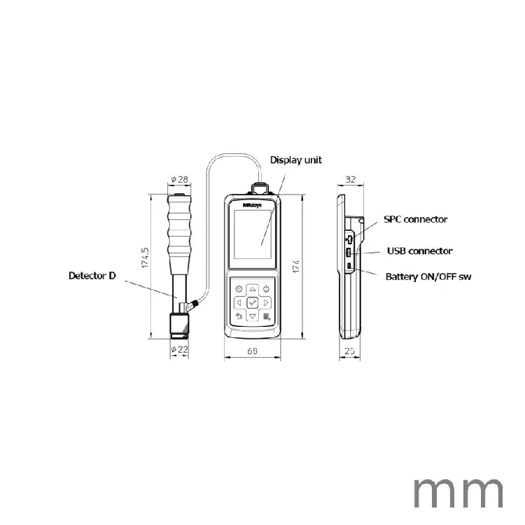 Mitutoyo HH-V400 Portable Leeb hardness tester
