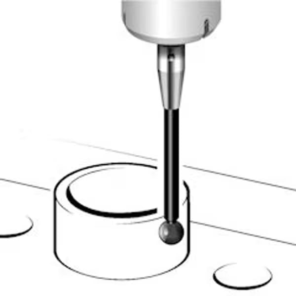 M2 Ø5 mm ruby ball, stainless steel stem, L 10 mm, EWL 10 mm Part number : A-5000-4155
