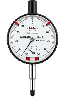 Mahr 4317250 Plunger Indicators Accuracy: DIN 878 Graduation: 0.01mm Model: 810SB Range: .8mm Reading: 0-40-0 : 8mm Type: Single revolution