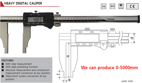 P1027-600 Heavy Duty Digital Caliper 0-600mm/24"