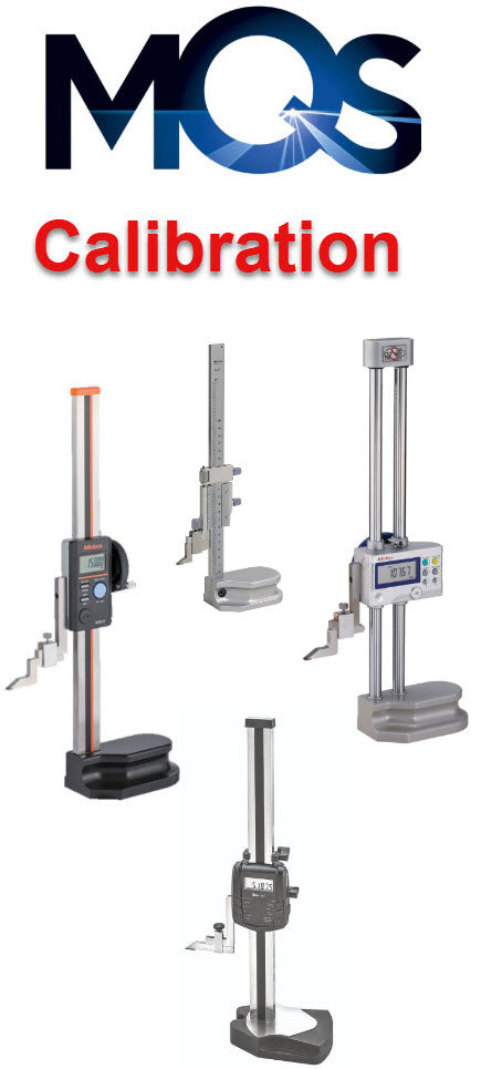 Calibration Height gauges Digital and Vernier 0-1000mm UKAS
