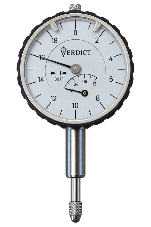 Verdict 23/2050 Kaefer Small Dial Gauge KZO4T graduation .001” Range per rev .020” Reading 0–20 Range .120” Face diameter 40 mm stem 8 mm h 6