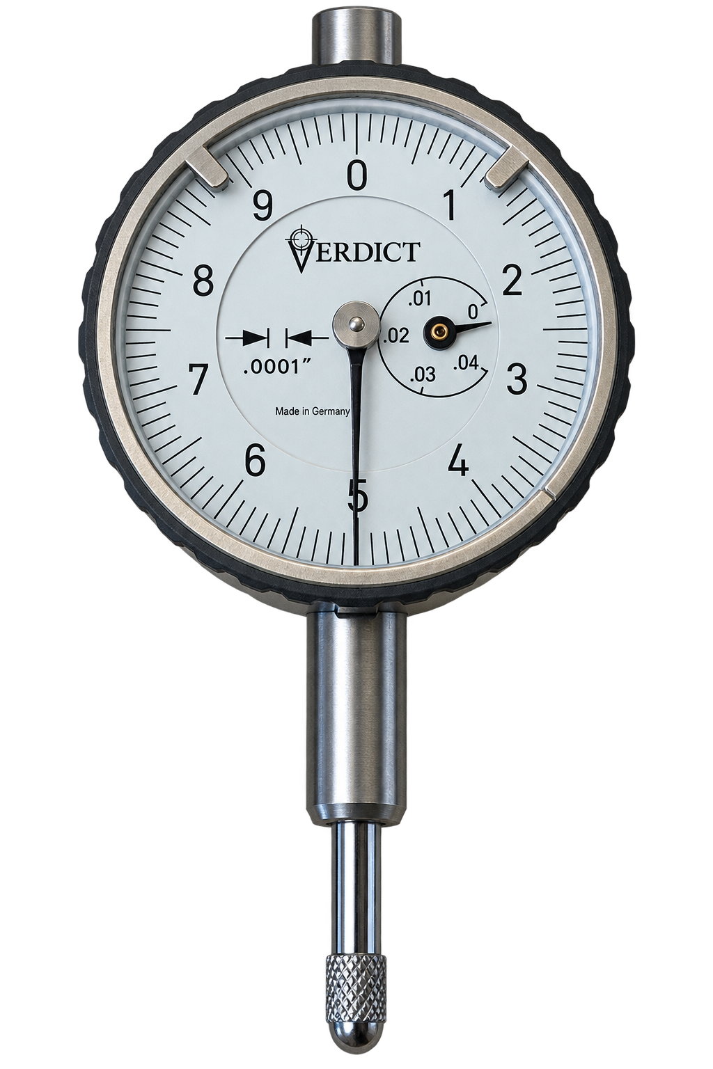 Verdict 23/2051 kaefer High Precision Dial Gauge KFZ0T shockproof Dial Indicator, 40mm face graduation, Reading 0.0001" Range .04" Range per revolution 0.01"