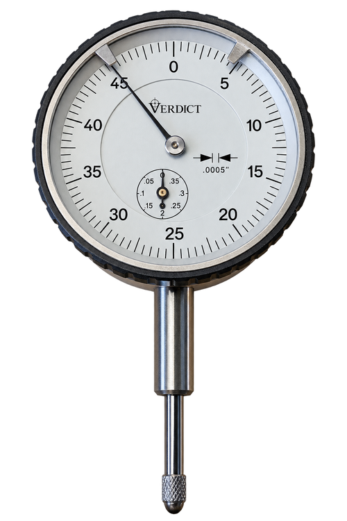 Verdict 23/2054 kaefer High Precision Dial Gauge Z03T shockproof Dial Indicator, 58mm face graduation, Reading 0.0005" Range .5" Range per revolution 0.05"