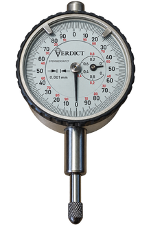 Verdict 23/2015 Kaefer High Precision Dial Gauge KM 1000 S shockproof Dial Indicator, 40mm face graduation, Reading 0.001 mm Range 1 mm Range per revolution 0.2 mm