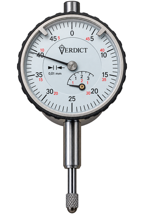 Verdict 23/2040 KÄFER Dial Gauge KM 6 T  Reading: 0.01 mm  Range: 3 mm  Bezel Ø 32 mm  Accuracy according to DIN 878