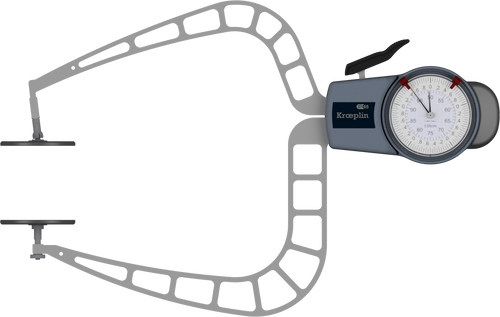 Kroeplin Digital External Caliper Gauge 50-100mm, 0.05mm D4100T