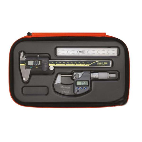 Mitutoyo Soft Case Tool Kit Components for 64PKA285UK Mitutoyo Soft Case Tool Kit, Digital Micrometer 1"/25mm, Digital Caliper 6"/150 mm