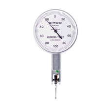 Girod GT1453  Lever Dial Indicator Horizontal Type, Graduation 0.002mm, Range 0.2mm, Stylus Length 12mm, Bezel Diameter 37mm, Manufactured in Switzerland