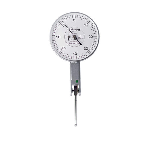 Girod GT2452 R Lever Dial Indicator Horizontal Type, Graduation 0.01mm, Range 1.6mm, Stylus Length 24mm, Bezel Diameter 37mm