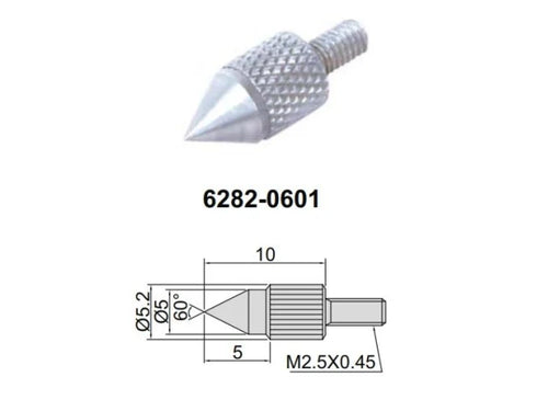 Conical Contact Point INSIZE 10mm (6282-0602) Tip 60 degree length 10mm  4 x 48 UNF