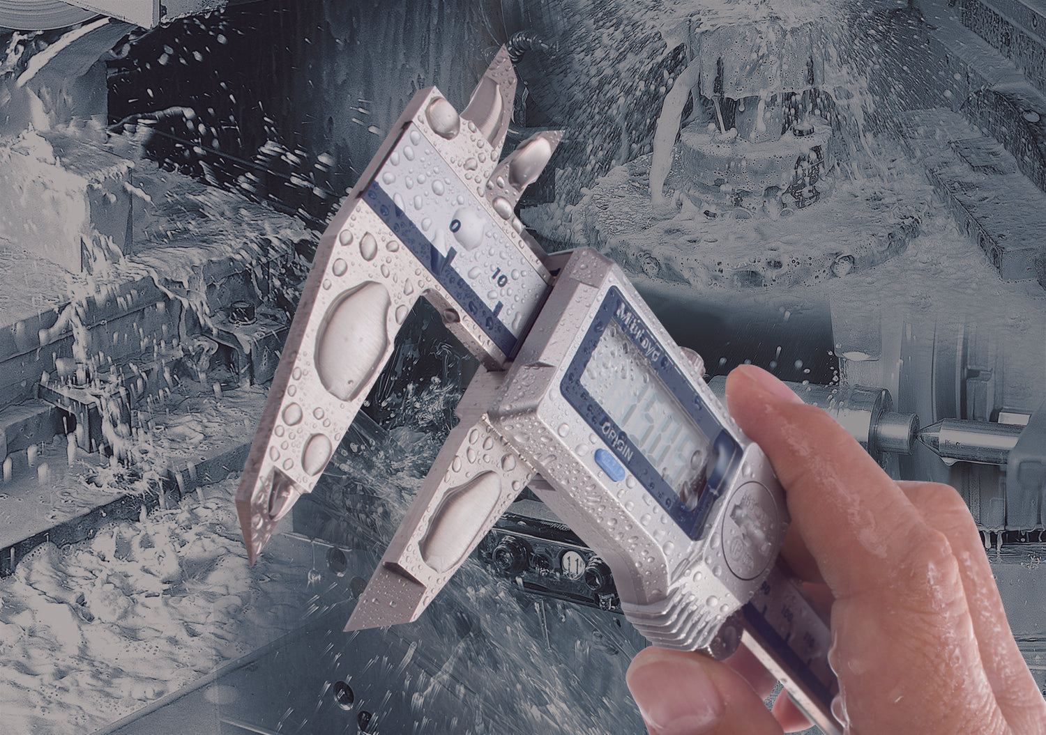 Mitutoyo Digital ABSOLUTE Coolant Proof IP67 Carbide Caliper 0-200mm/0-8" OD/ID Carbide 500-738-20