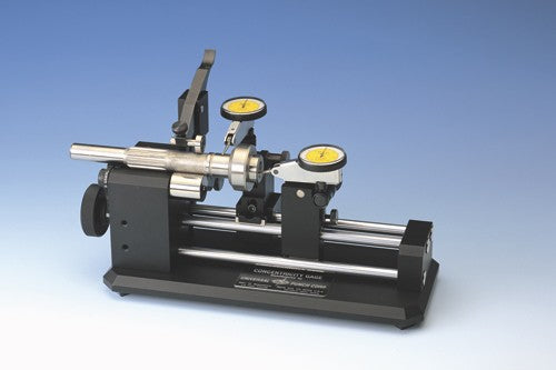Universal Punch Concentricity Gauge - K1-20- Concentricity Gage - K1 Series - Dual Indicator - w/ Standard & Side Carrier, APart Diameters: 3/8” - 2” (10mm to 50mm) Part Lengths: up to 6” (152mm) Accuracy .004mm/.00016", Rollers are Extra
