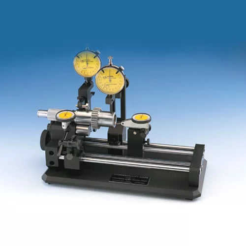 Concentricity Gage - KK2 Series - Triple Indicator - w/ Standard, Side & Vertical Carriers  KK2-20 Model Part Diameters: 3/8” - 2” (10mm to 50mm) Part Lengths: up to 6”   Accuracy .004mm/.00016"