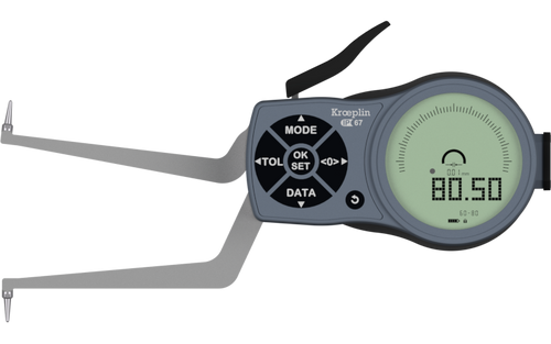 Kroeplin Internal Digital Caliper Gauge L260, 60-80mm/2.4-3.2" ( Mitutoyo Equivalent ( Mitutoyo Equivalent 209-941)