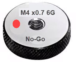 Metric Thread Ring Gauge (No-Go) Class 6g Code No P9024-N4-1 Size M4x0.7 With UKAS Certificate of Calibration