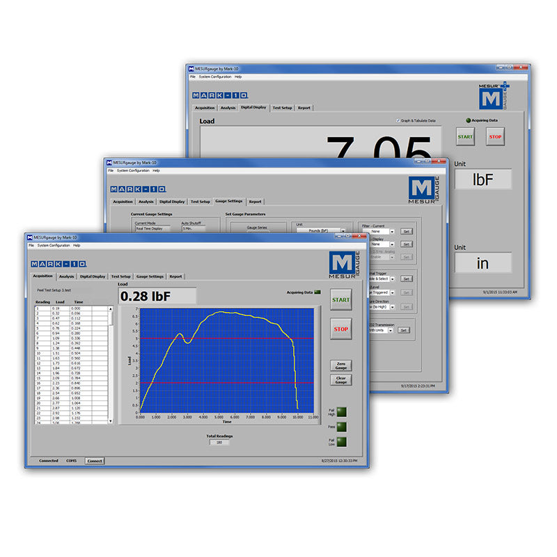 Torque Rundown Analysis Mark-10 Series TT02 Torque Tool Tester 0 - 50 lbFin / 0 - 5.7 Nm AC1066-1