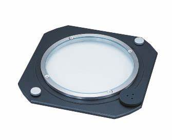 Rotary table with fine feed wheel Type B,  glass diameter = 238 mm 176-306