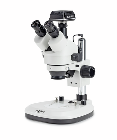 Kern OZL Stereo Zoom Microscopes OZL 464 Trinocular 10x Eye piece, Zoom .7 to 4.5X,  3W LED Incident/Transmitted