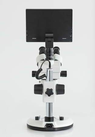 Kern OZL Stereo Zoom Microscopes OZL 466 Trinocular 10x Eye piece, Zoom .7 to 4.5X, Integrated LED Ring Light
