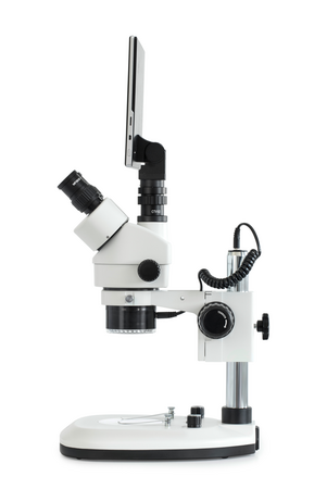 Kern OZL Stereo Zoom Microscopes OZL 466 Trinocular 10x Eye piece, Zoom .7 to 4.5X, Integrated LED Ring Light