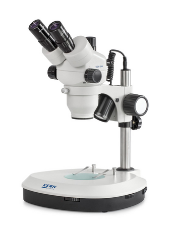 Kern OZM 544 Stereo Zoom Microscopes Trinocular HWF  Eyepiece 10× , Zoom 0,7 x - 4,5 x , 3W LED, Incident/Transmitted