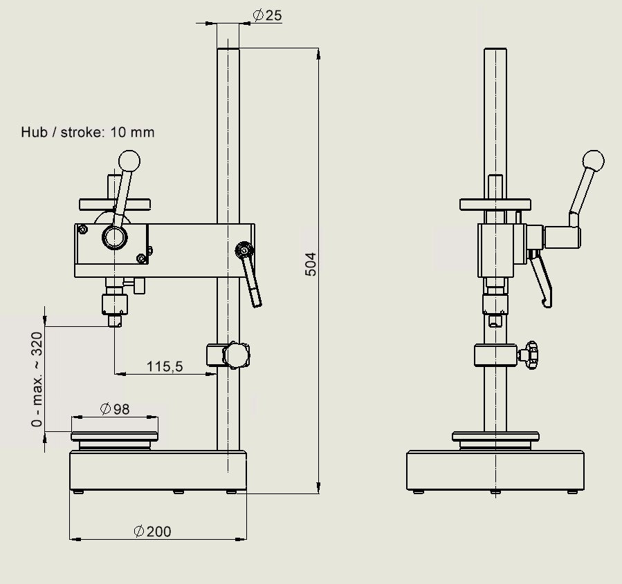 Hildebrand OS-2 Durometer Stands Description : Operating Stand For Types A B and O