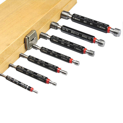 7PCS THREAD GAUGE SET-GO & NO-GO PLUG GAUGE  ANSI B1.2, 6-32UNC, 8-32UNC, 10- 24UNC, 12-24UNC, 1/4"-20UNC, 3/8"- 16UNC, 1/2"-13UNC; GO & NO-GO PLUG GAUGE 6311-3110
