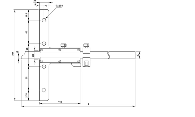 Mitutoyo Vernier Depth Gauge 527-105 0-1000mm, 0,02mm, Fine adjustment