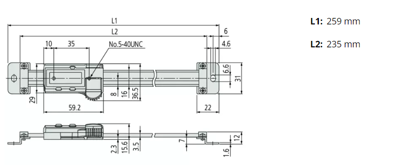 Mitutoyo 572-211-30 ABSOLUTE Digimatic Scale 0-150mm (0-6″)