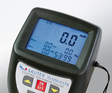 KERN® Coating thickness gauge - FE/NFE intern TG 1250-0.1FN, Measuring range coating thickness [d] (µm)100 µm; 1250 µm