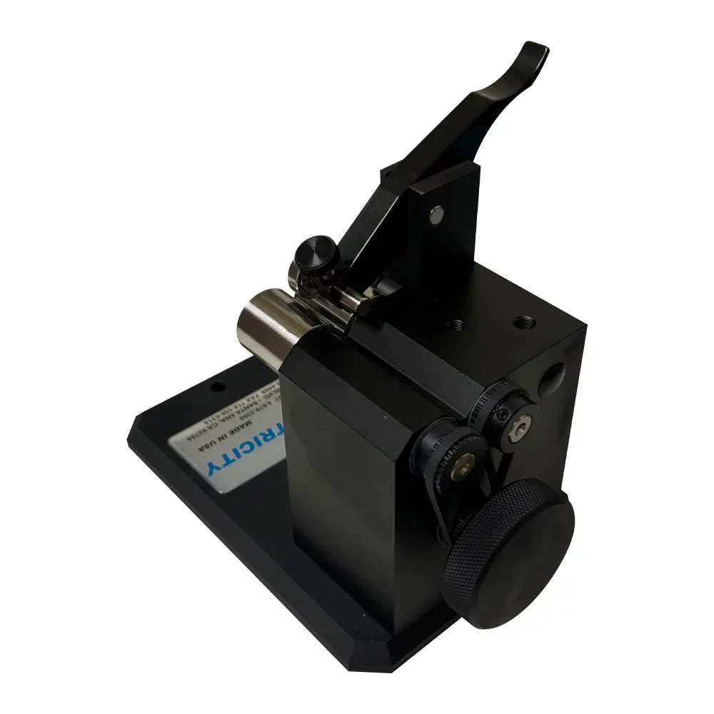 Universal Punch Concentricity Gauge - J Series - Surface Plate or Comparator Concentricity Gauge, Part Diameters: 1/8” - 1” (3mm to 25mm) Part Lengths: up to 4” (102mm) 3/32” (1mm) Capacity with Zero Style Rollers, Accuracy .004mm/.00016"