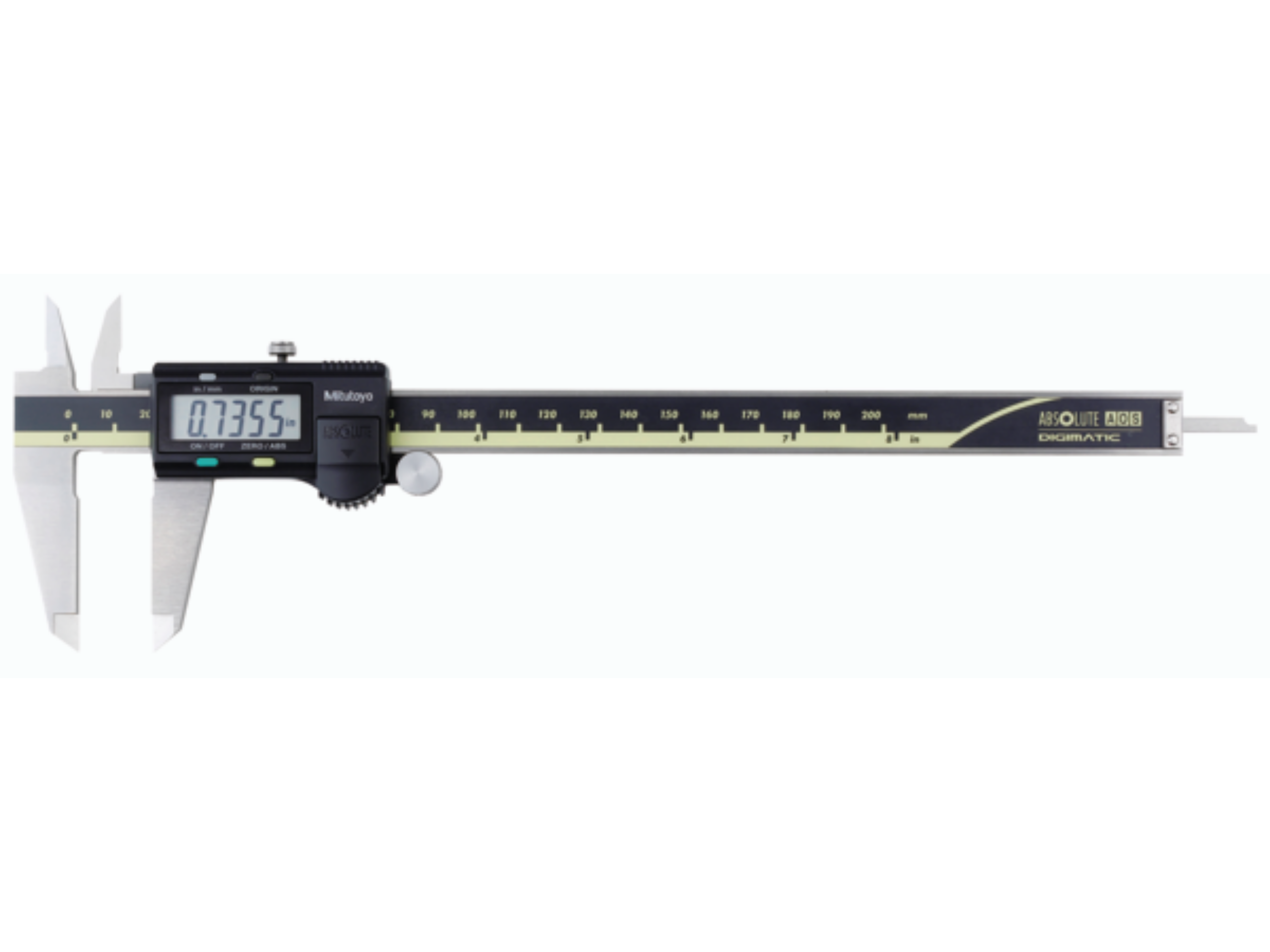Mitutoyo ABSOLUTE AOS Calipers 0-200mm Square Depth Rod & Thumb Roller 500-172-30