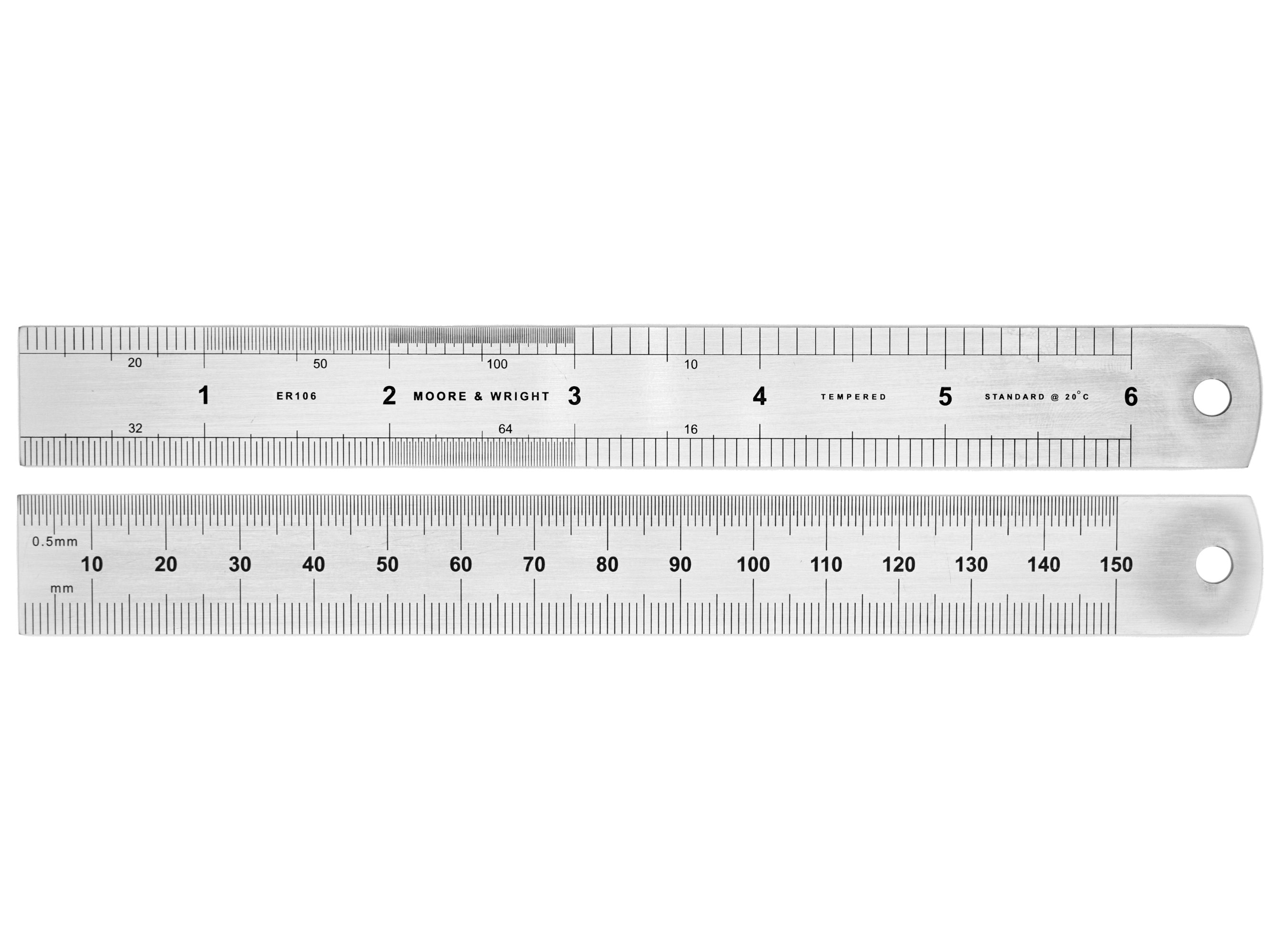 Moore & Wright Traditional Engineers Rigid Steel Rule 600mm (24") ER424
