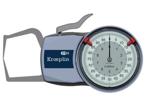 Kroeplin Metric External Caliper Gauge 0-10mm, 0.01mm, D110S