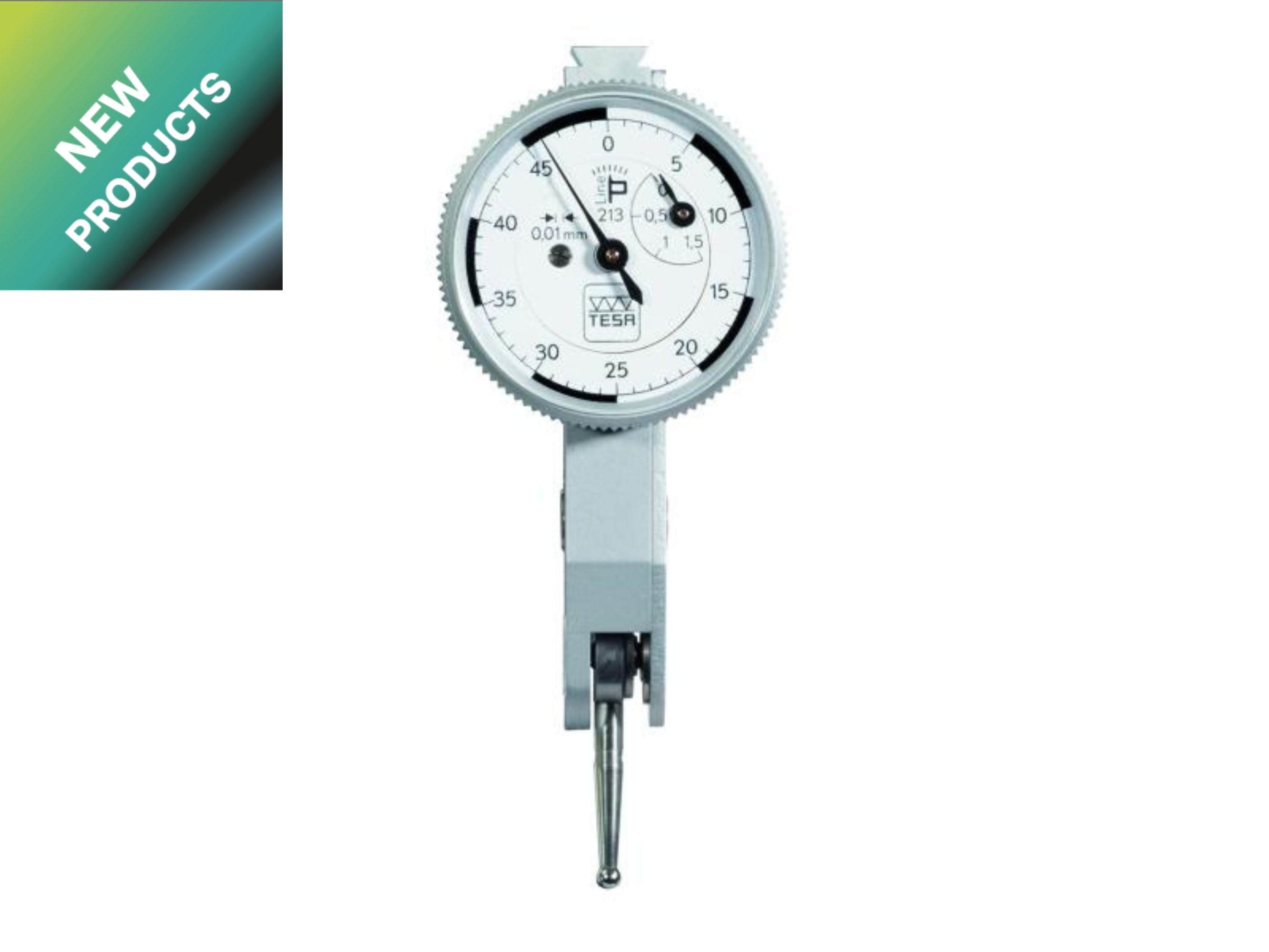Lever-type dial test indicator P-Line 213G 1.5mm 0.01mm Ø 40mm 01810401