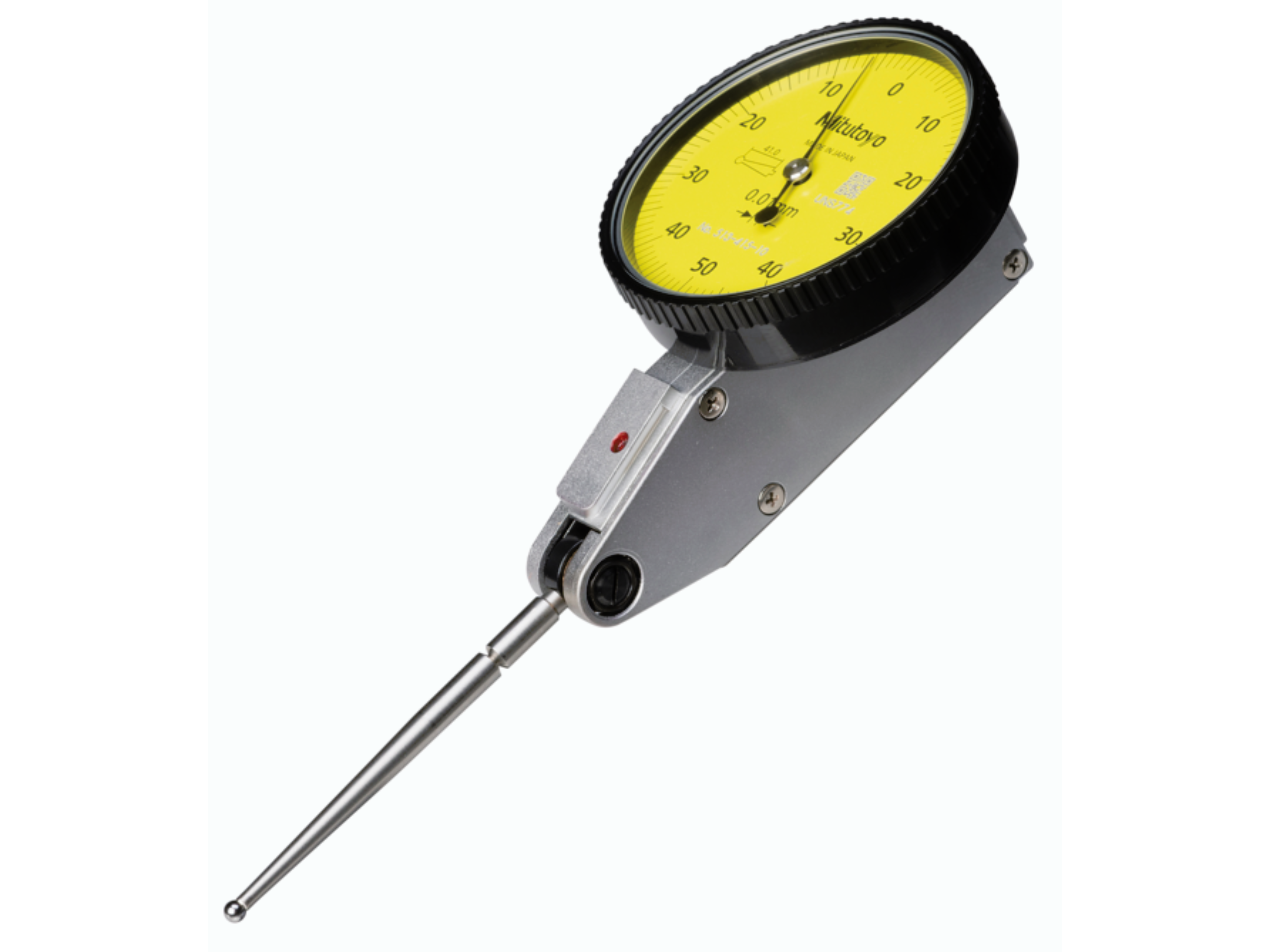 Lever-Type Dial Indicator 1mm 0.01mm Ø40mm Long Stylus 44.5mm 513-415-