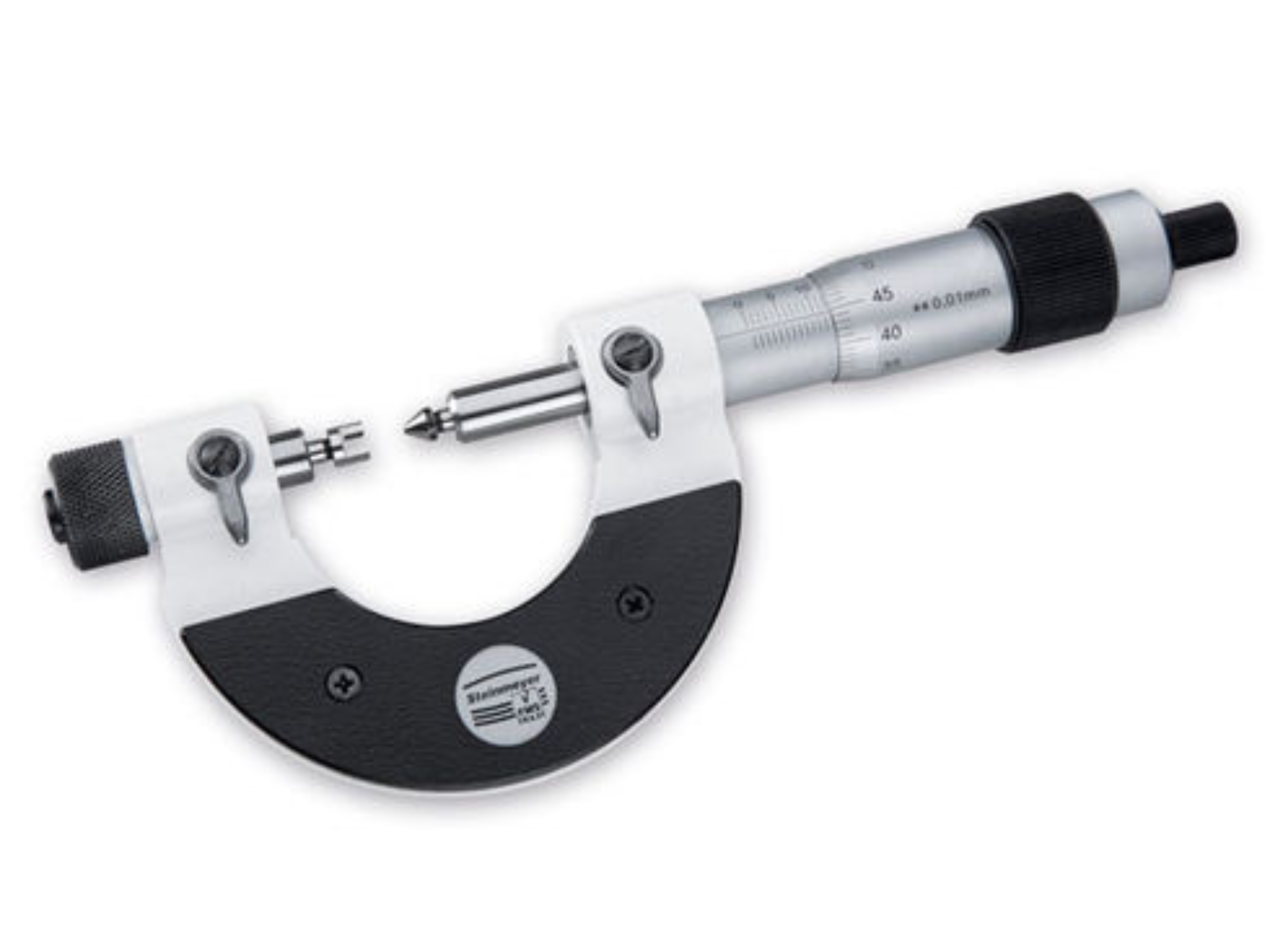 Steinmeyer Analogue Thread Micrometer with Interchangeable Anvils 25-50mm 76933040220